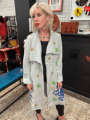 Octopus & Stars Painted Coat - Reckless Swagger