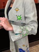 Octopus & Stars Painted Coat - Reckless Swagger