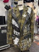 Olive Tartan Black Lthr - Reckless Swagger
