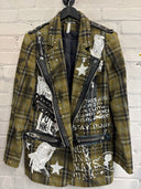 Olive Tartan Black Lthr - Reckless Swagger