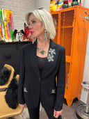 One - of - a - Kind Indian - Inspired Snowflake Jacket with Silver Studs - Reckless Swagger