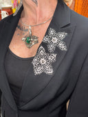 One - of - a - Kind Indian - Inspired Snowflake Jacket with Silver Studs - Reckless Swagger