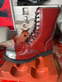 Original Commando Steel Cap Cherry Leather - Reckless Swagger
