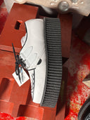 Original Wulfrun Creeper White Contrast Stitch B/W Leather - Reckless Swagger