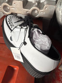 Original Wulfrun Creeper White Contrast Stitch B/W Leather - Reckless Swagger