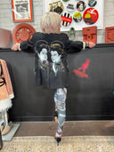 Oversized Boyfriend Tuxedo Jacket with Dual Japanese Geisha Artwork – One - of - a - Kind - Reckless Swagger