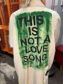 PIL Trench Coat - Hand - Painted 'This is not a Love Song' Design - Reckless Swagger