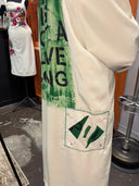 PIL Trench Coat - Hand - Painted 'This is not a Love Song' Design - Reckless Swagger