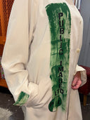 PIL Trench Coat - Hand - Painted 'This is not a Love Song' Design - Reckless Swagger