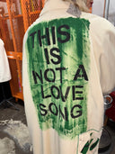 PIL Trench Coat - Hand - Painted 'This is not a Love Song' Design - Reckless Swagger