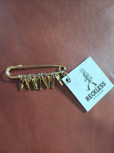 Pin - Large Gold with gold charms - Reckless Swagger