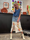 Pin - up Pocket Denim Skirt - Vintage Style Festival Wear - Reckless Swagger