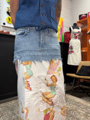 Pin - up Pocket Denim Skirt - Vintage Style Festival Wear - Reckless Swagger