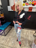 Pinch Jacket & Jeans Suit - Custom Black Jacket Denim Statement Set - Reckless Swagger