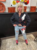 Pinch Jacket & Jeans Suit - Custom Black Jacket Denim Statement Set - Reckless Swagger