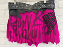 Pink Punk Graffiti Buckle Skirt - Reckless Swagger