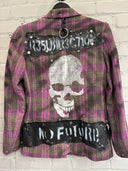 Pink Tartan Studs Always Punk Zip - Reckless Swagger