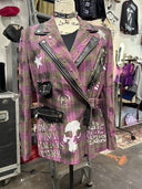 Pink Tartan Studs Always Punk Zip - Reckless Swagger