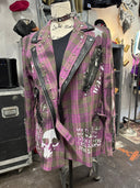 Pink Tartan Studs Always Punk Zip - Reckless Swagger