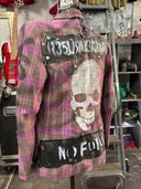 Pink Tartan Studs Always Punk Zip - Reckless Swagger
