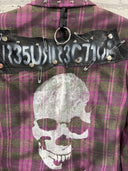 Pink Tartan Studs Always Punk Zip - Reckless Swagger