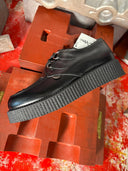 Platform Black Leather Creeper - Reckless Swagger