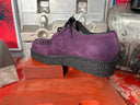 Platform Purple Suede Leather Creeper - Reckless Swagger