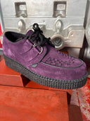 Platform Purple Suede Leather Creeper - Reckless Swagger