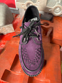 Platform Purple Suede Leather Creeper - Reckless Swagger