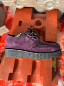 Platform Purple Suede Leather Creeper - Reckless Swagger