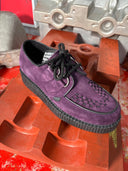 Platform Purple Suede Leather Creeper - Reckless Swagger