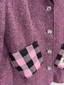 Plum Boucle Tartan Classic Twist Jacket - Reckless Swagger