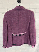 Plum Boucle Tartan Classic Twist Jacket - Reckless Swagger