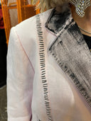 Powder Pink Punk Jacket - "Who's Stopping You?" Statement Piece - Reckless Swagger