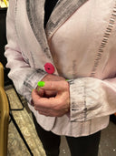 Powder Pink Punk Jacket - "Who's Stopping You?" Statement Piece - Reckless Swagger