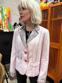 Powder Pink Punk Jacket - "Who's Stopping You?" Statement Piece - Reckless Swagger