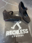 Prade Suede Wedge Brown - Reckless Swagger