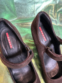 Prade Suede Wedge Brown - Reckless Swagger