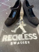 Prade Suede Wedge Brown - Reckless Swagger