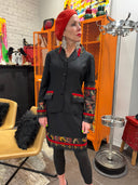 Premium Silk Suit with Velvet Accents & Scarf Overlay - Classic Elegance - Reckless Swagger