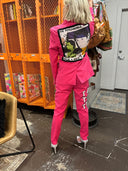 Pretty in Pink Psychedelic Furs Hot Pink Suit - Show Stopping Rock Star Statement Piece - Reckless Swagger