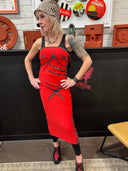 Punk Bondage Tube Dress with XX Belt Detailing – Edgy Statement Dress - Reckless Swagger