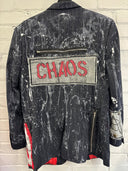 Punk Chaos Blazer with Paint Splashes - Reckless Swagger