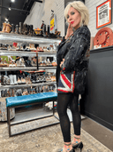 Punk Chaos Blazer with Paint Splashes - Reckless Swagger