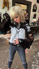 Punk Knit Bolero with Zippers & Pins - Reckless Swagger