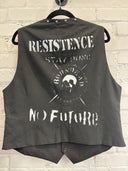 Punk Skull Stud Vest Roses - Reckless Swagger