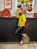 Punk Twist on Yellow Jean Jacket - All Hearts - Reckless Swagger
