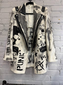 Punks Never Die Black and White Net Blazer - Reckless Swagger