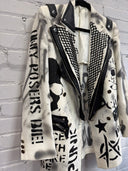 Punks Never Die Black and White Net Blazer - Reckless Swagger