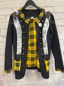 “Punks Not Dead” Black & Yellow Tartan - Reckless Swagger